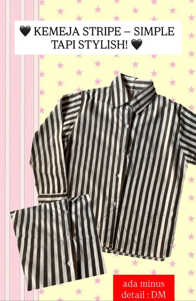 Kemeja stripe🖤 photo 1