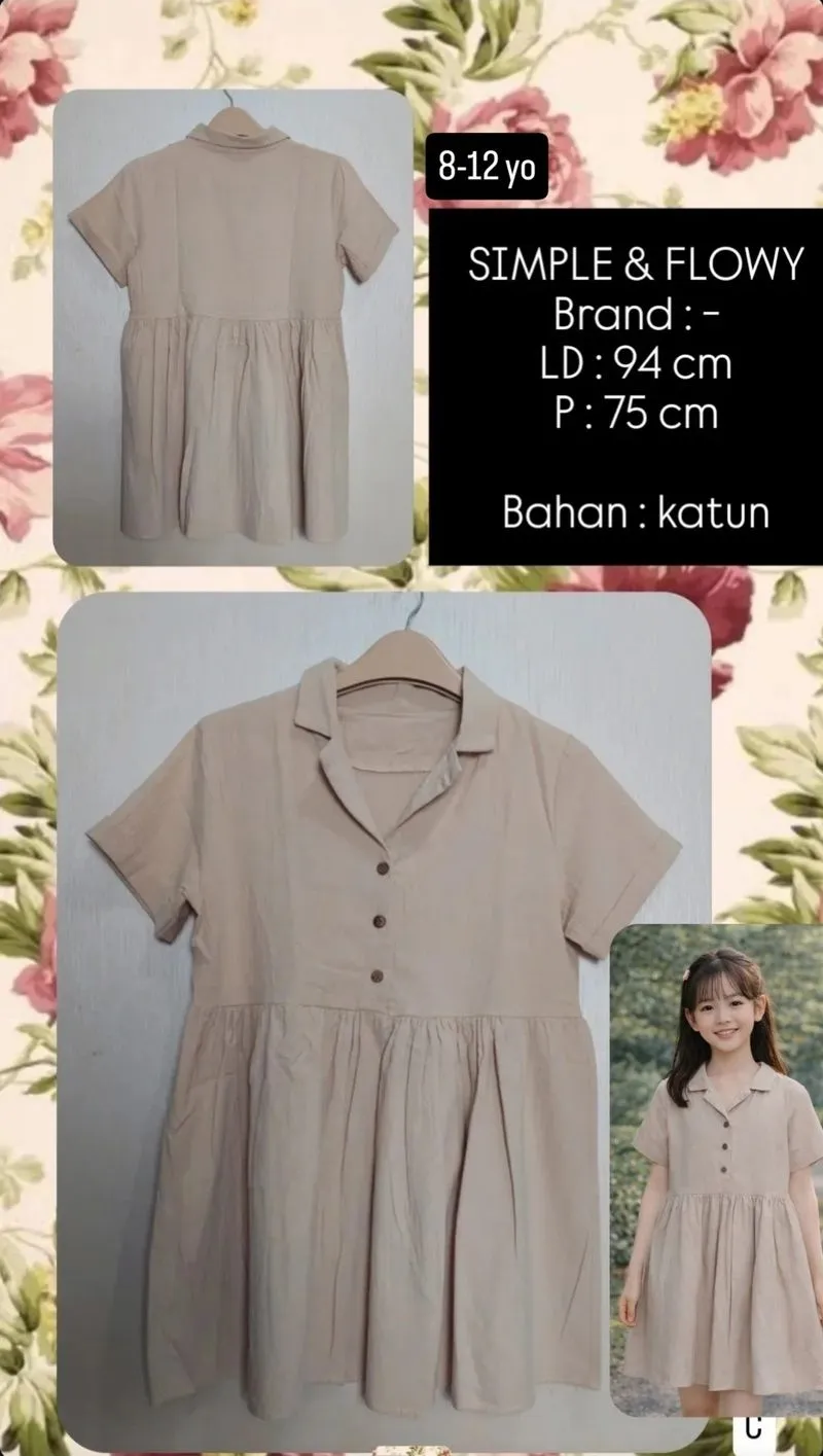Dress Anak Casual Simple & Flowy photo 1