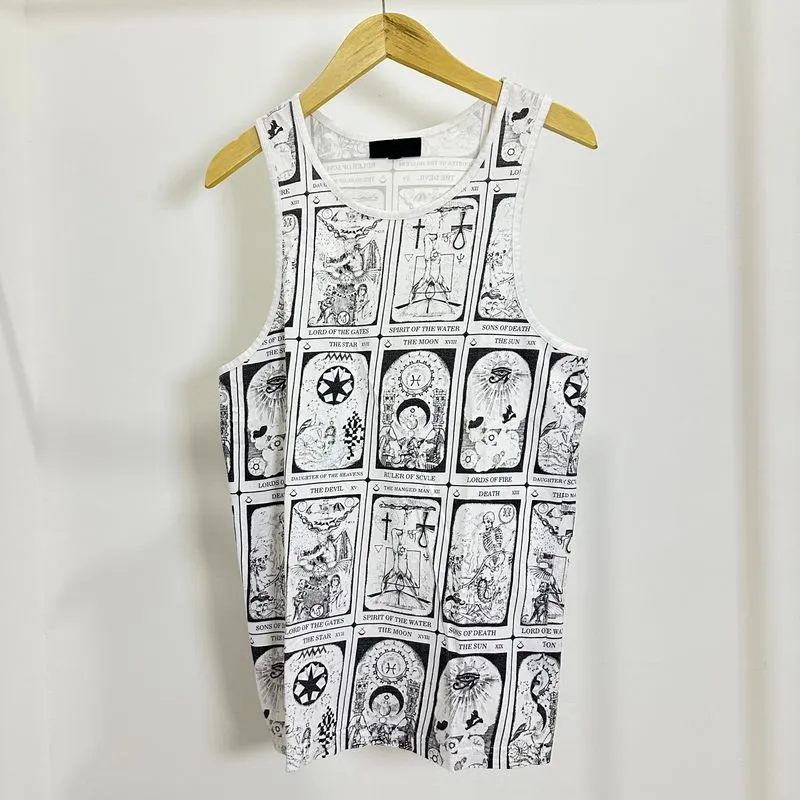 2000s JAPANESE TAROT CARD PRINT TANKTOP IFSIXWASNINE STYLE photo 1