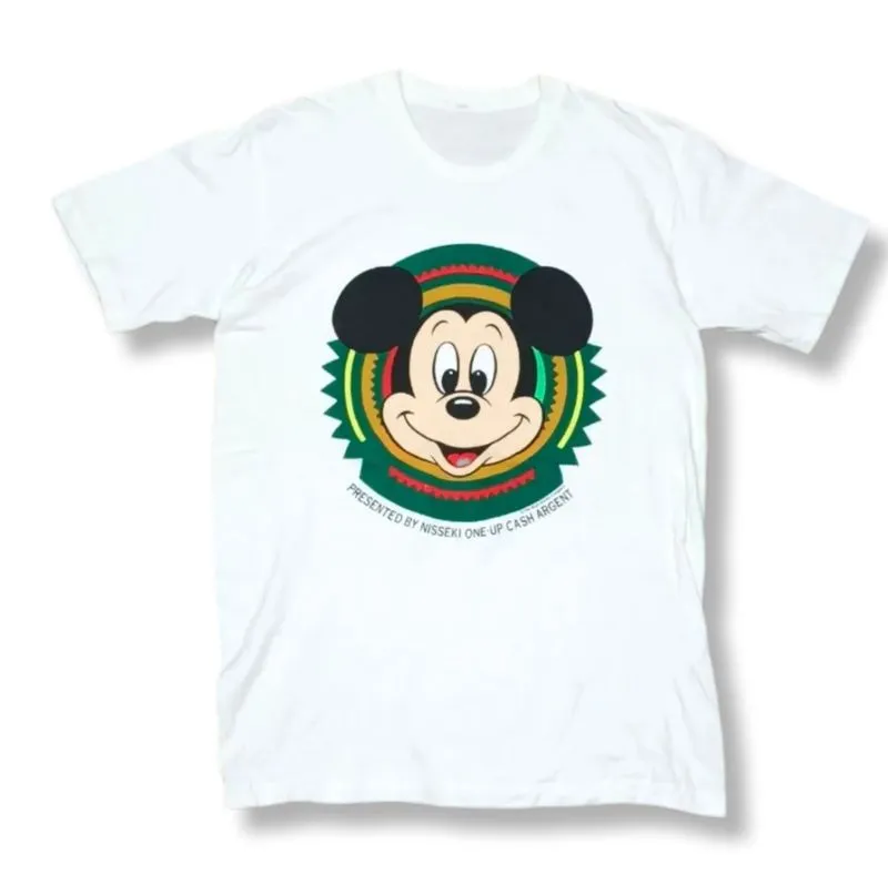 VINTAGE WALT DISNEY JAPAN MICKEY MOUSE WHITE T-SHIRT | KAOS  photo 1