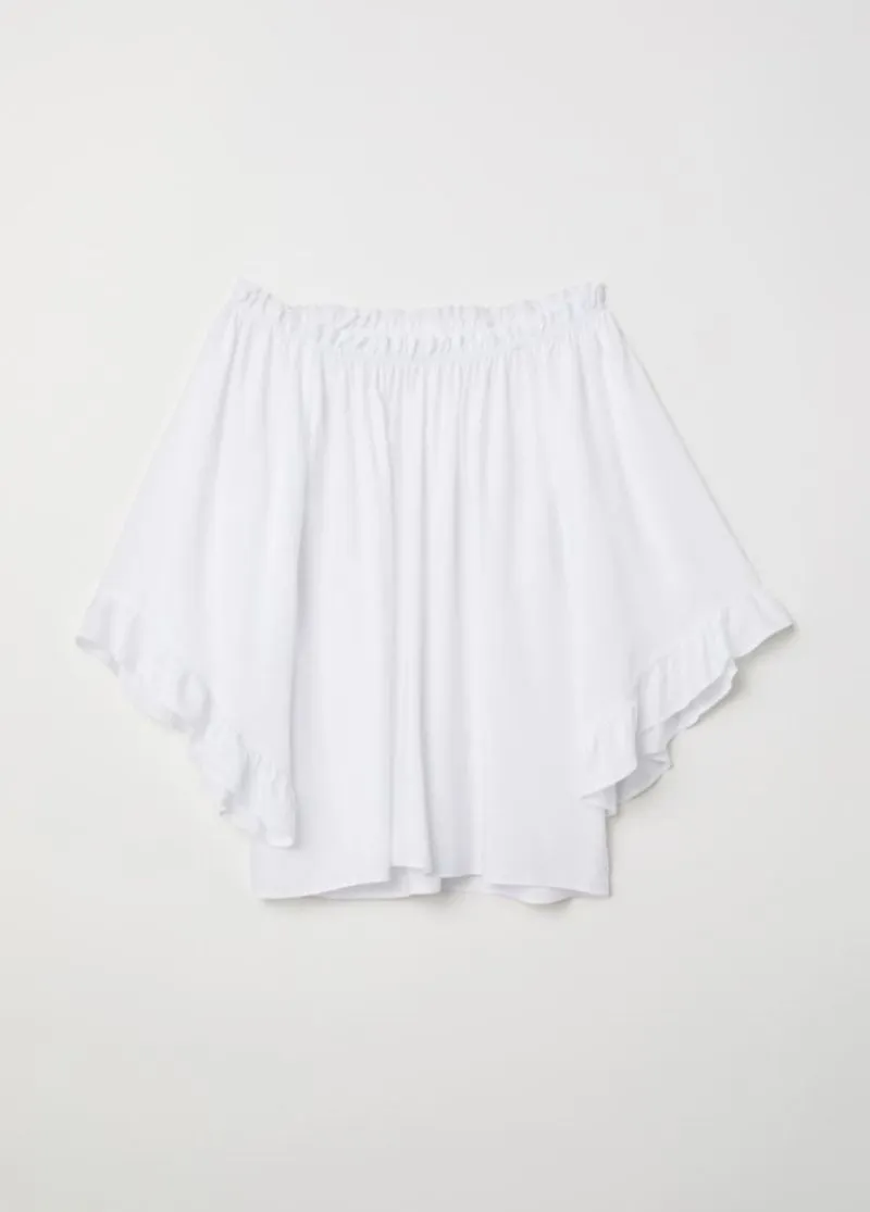 H&M Minimalist Blouse Wanita white photo 1