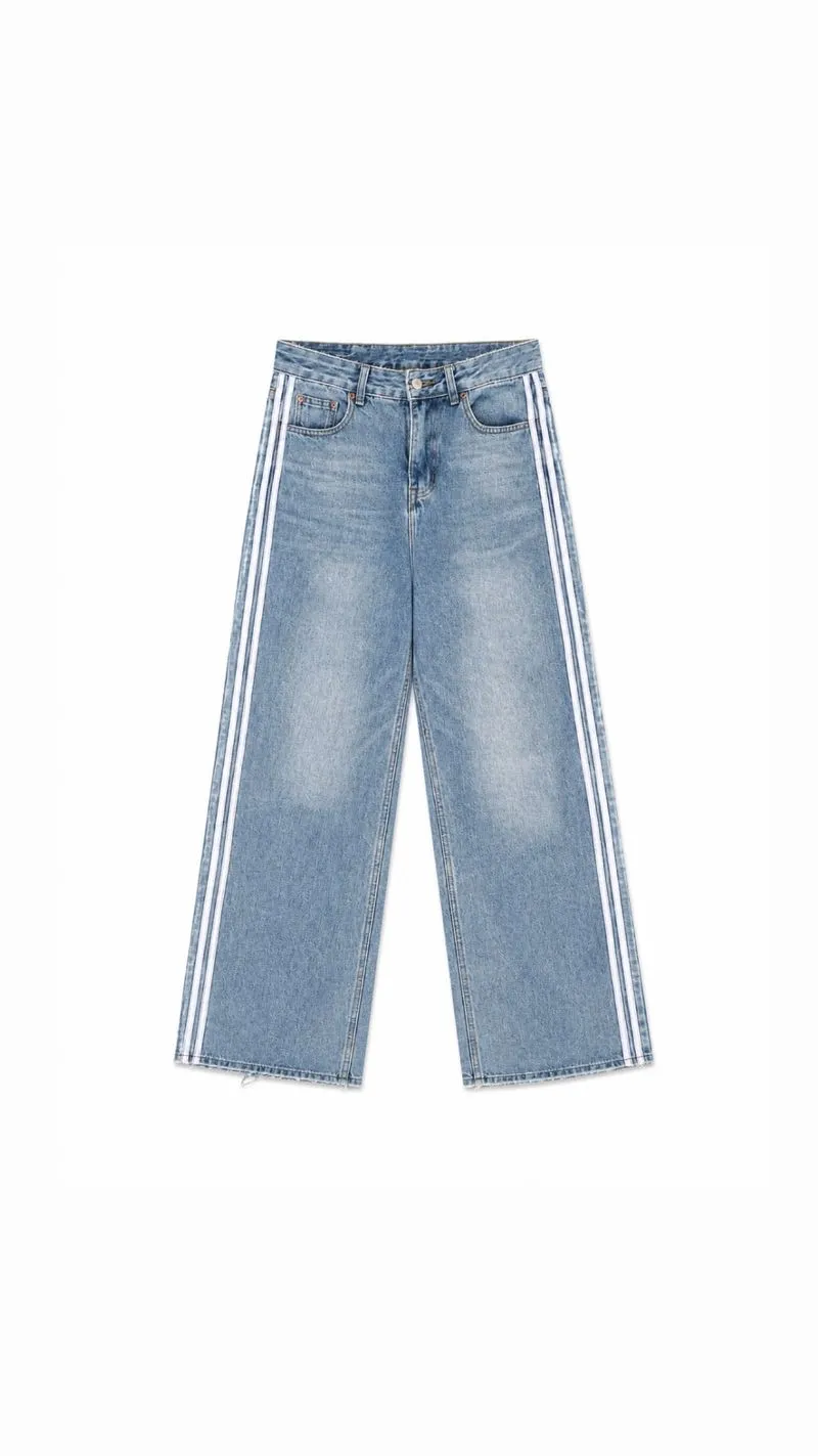 Adidas x Balenciaga Denim Jeans 3 Stripe photo 1