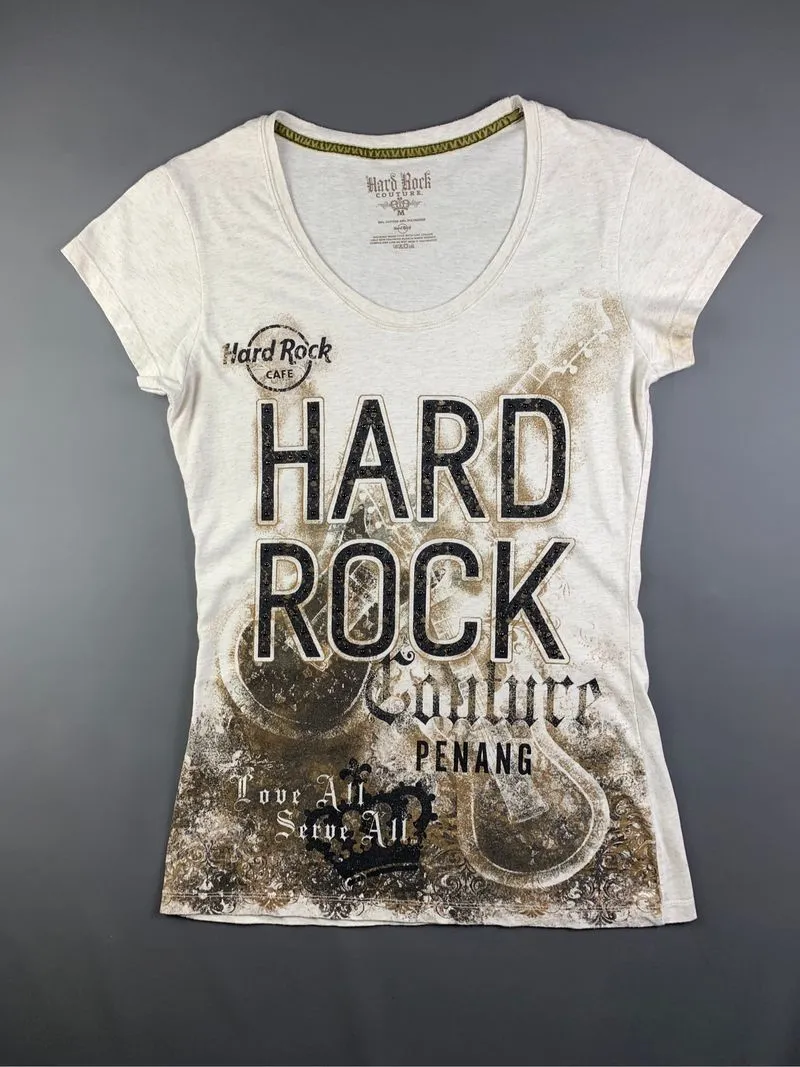 Hard Rock Penang Tan Guitar Grunge Tee (M) photo 1
