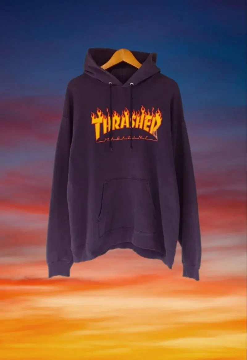 Thrasher Streetwear Vintage Hoody Pria navy photo 1