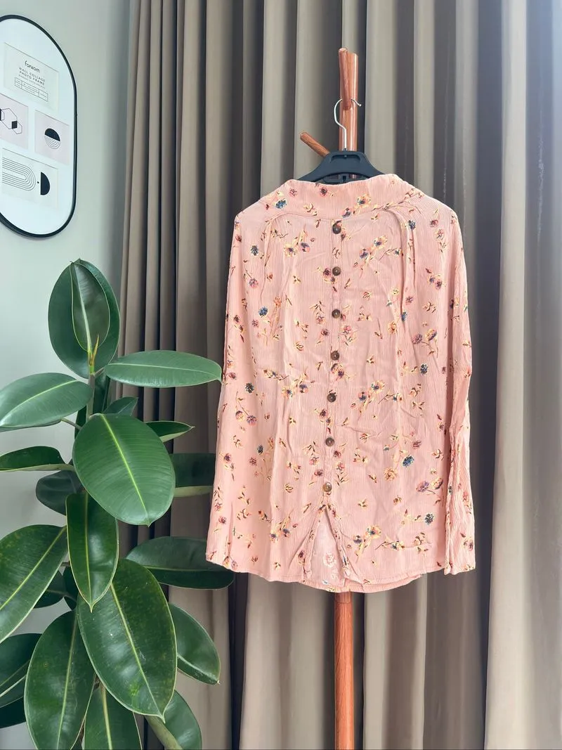 Rok midi Pink Bunga photo 1