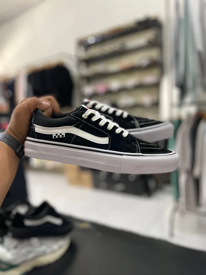Vans sk8 low pro skate black white photo 1