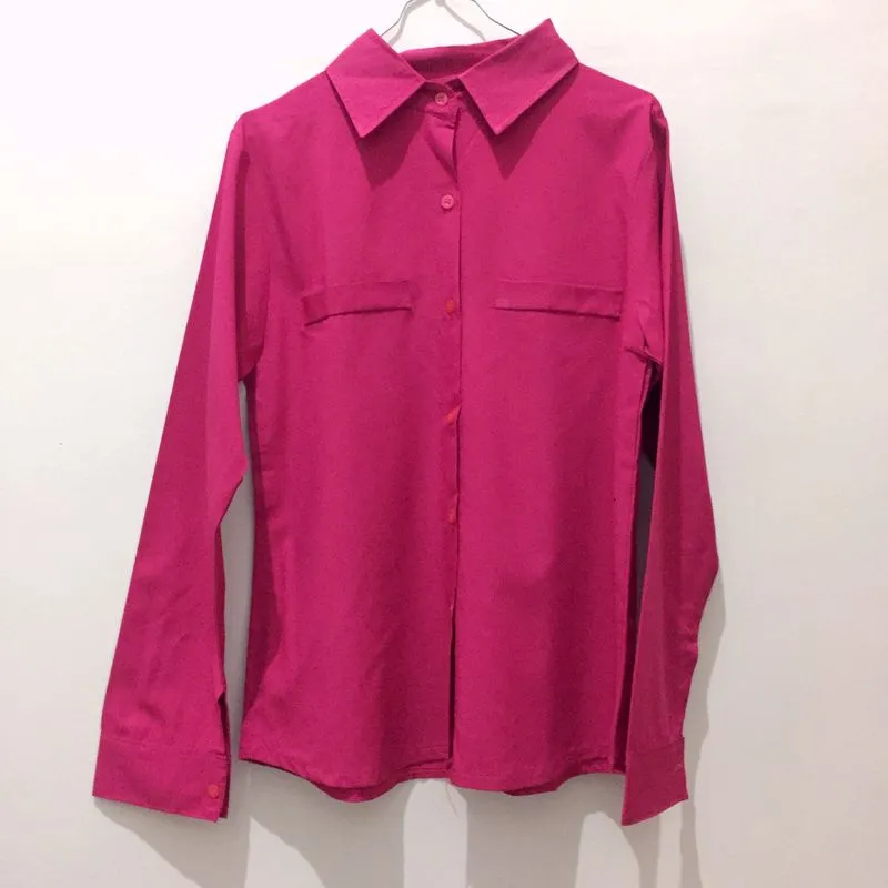 Casual Shirt Wanita pink photo 1