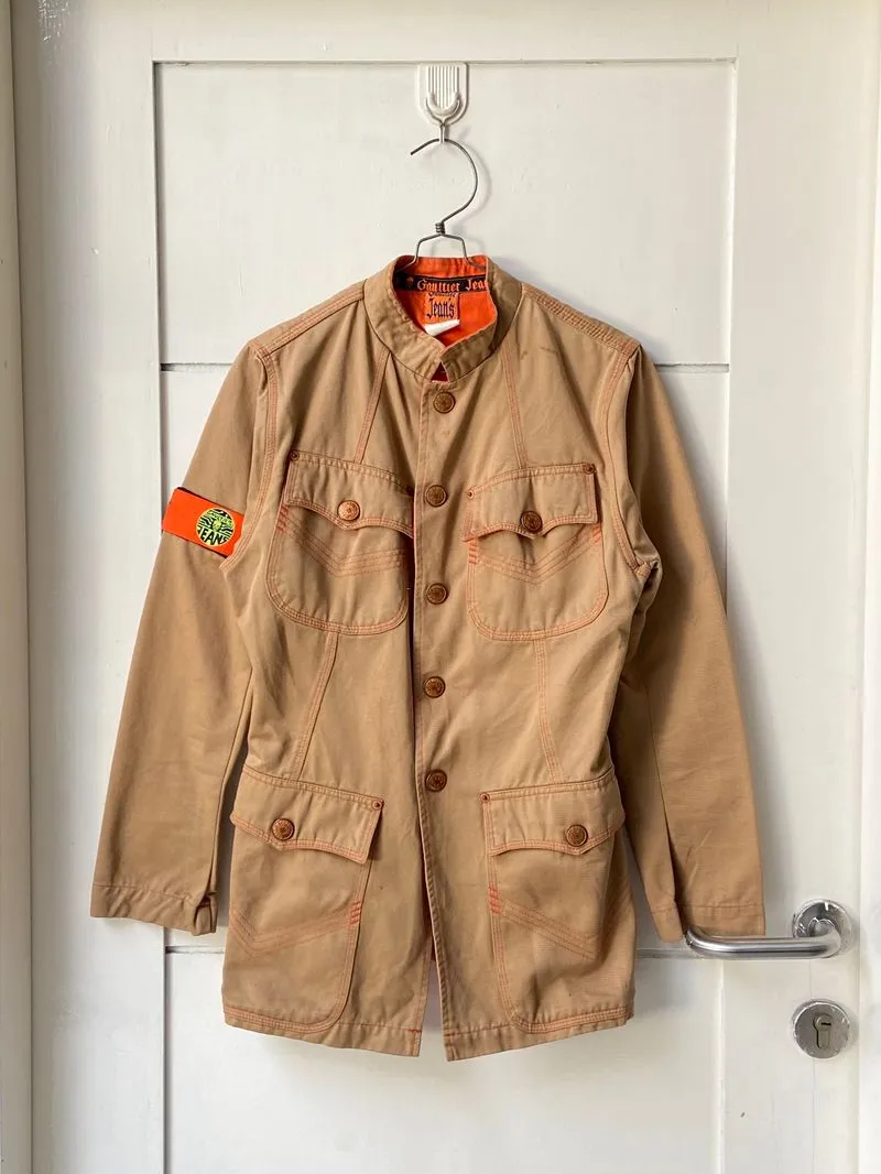 Jean Paul Gaultier Casual Formal shirt Pria brown orange photo 1