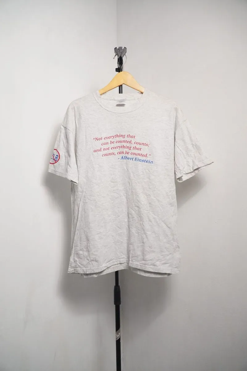 Kaos Vintage Casual Port Company T-shirt Albert Einstein Quo photo 1
