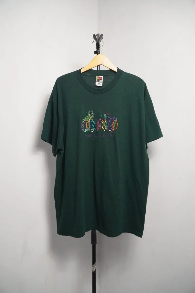 Kaos Vintage 90s FOTL T-shirt Curacao Art Bordir photo 1