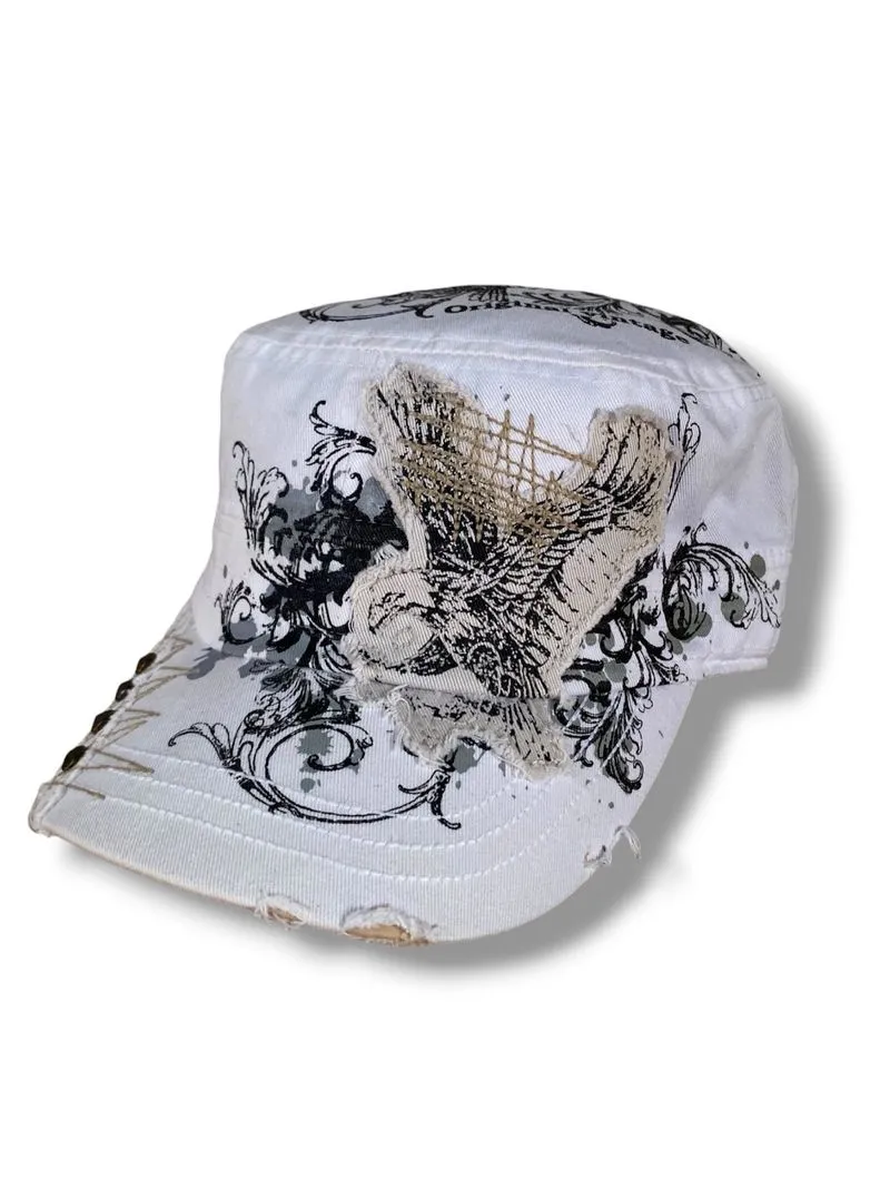 y2k Comando Hats Embrodiery Eagle Design Punk Style photo 1