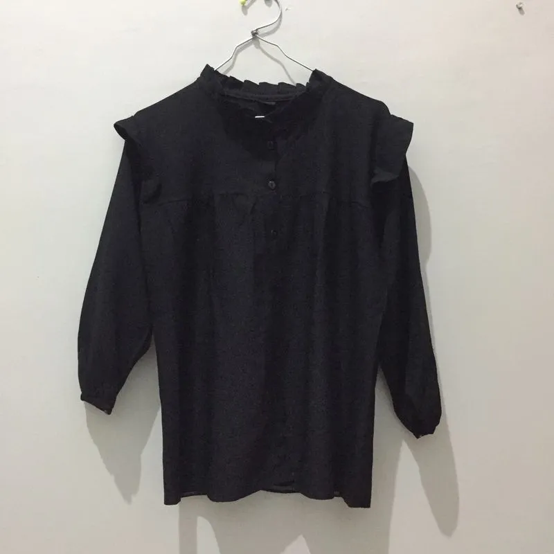 Casual Blouse Wanita black photo 1
