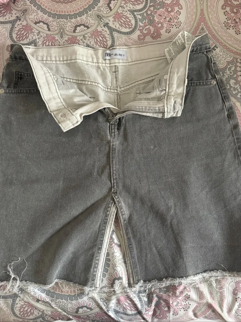 ZARA Denim Shorts Grey photo 1
