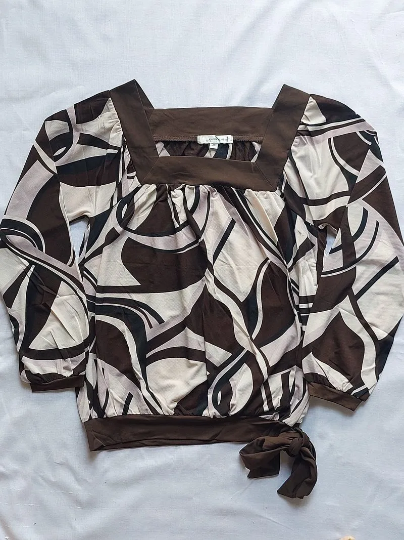 Klein Plus Top Milkmaid Abstrack Vintage photo 1