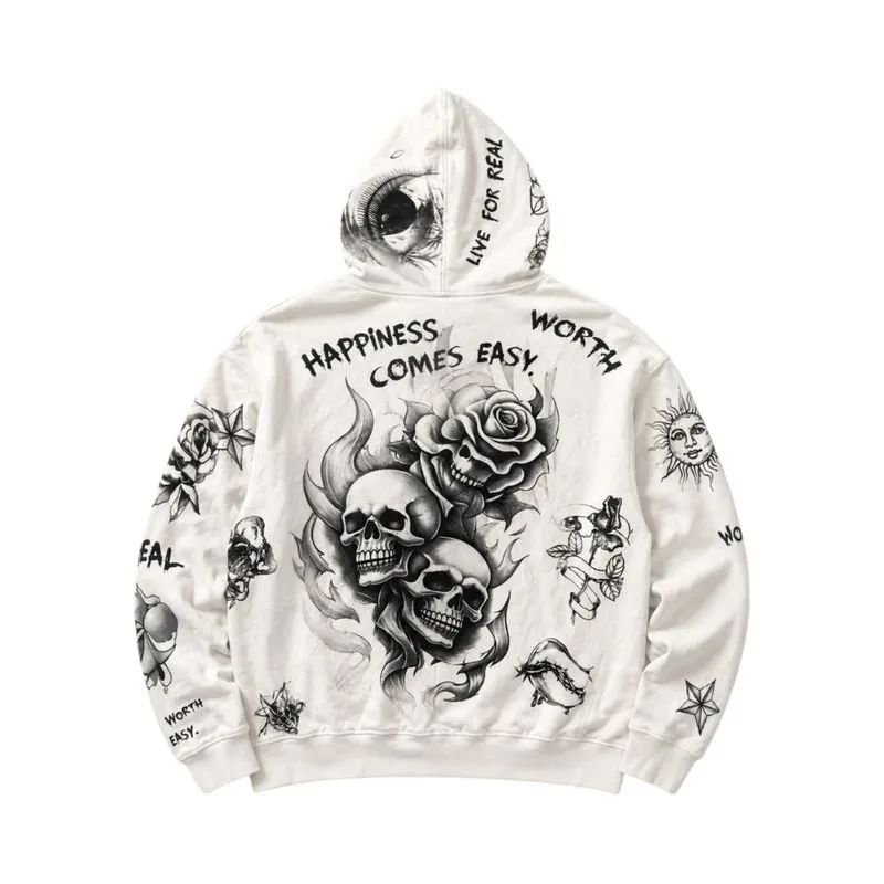 Y2K Skull affliction hoodie photo 1
