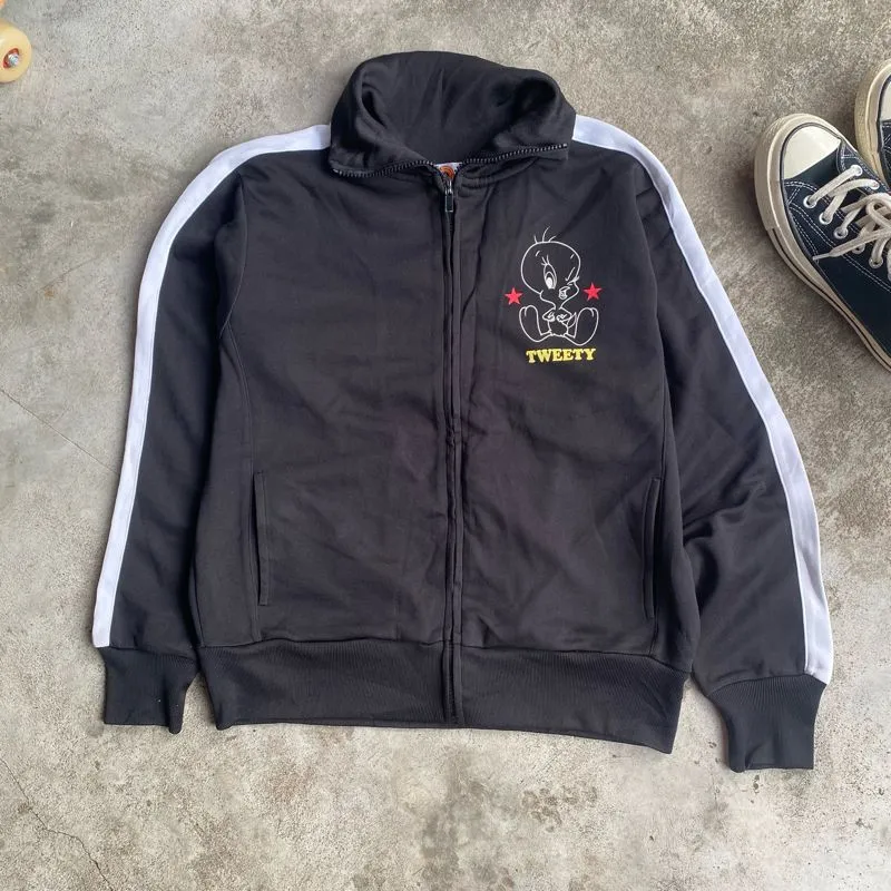 Casual Bomber jacket Pria white black photo 1