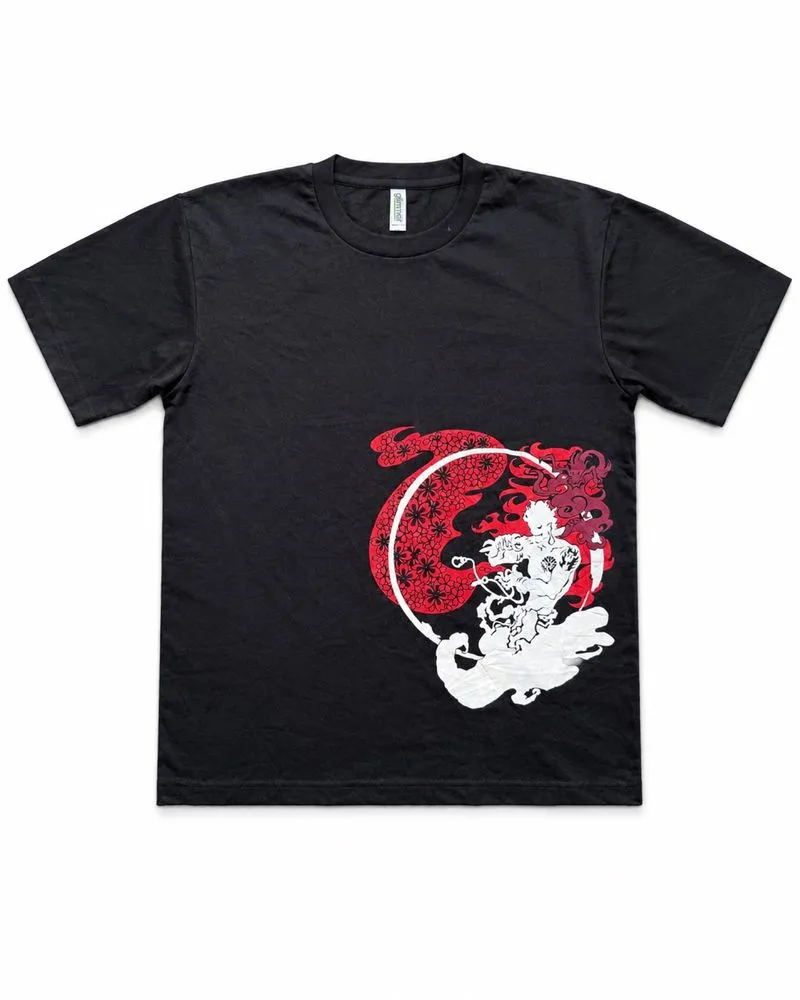 Glimmer Activewear Japanese Oni Sakura Graphic Sports Tee photo 1