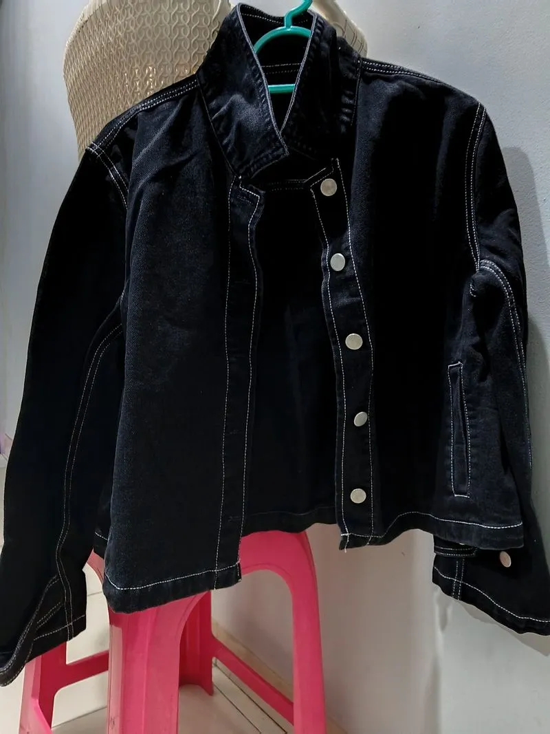 The Executive Black Denim Jacket photo 1
