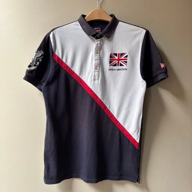 Vintage Admiral Country Great Britain Flag  Polo Shirts photo 1