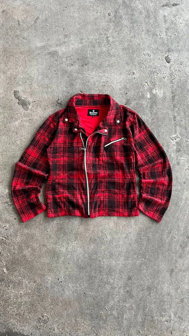 2000s JAPANESE ARCHIVE VKEI BEAUMERE PLAID JACKET SIZE L photo 1