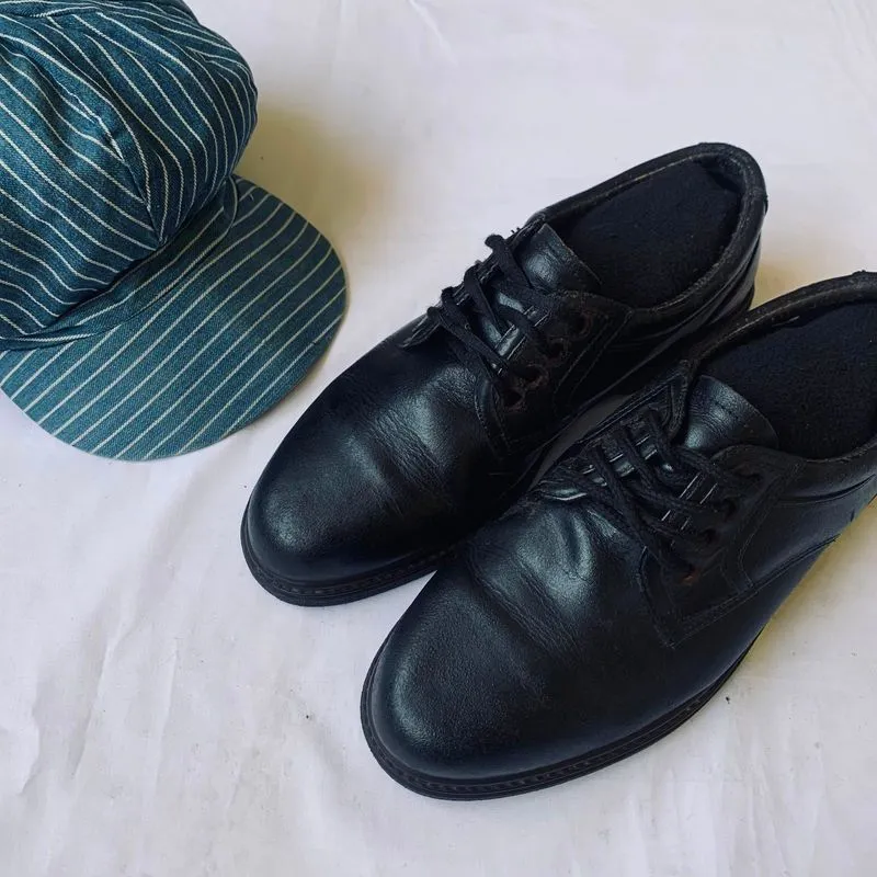 black derby leather shoes  photo 1
