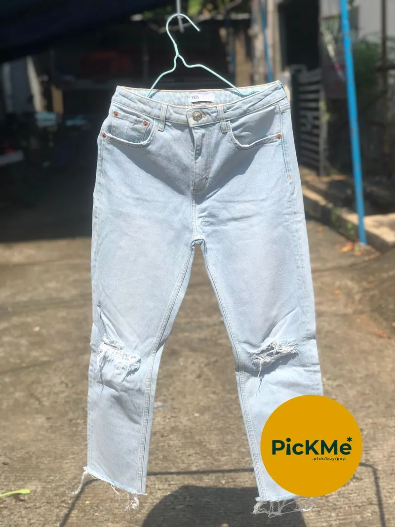 ZARA Light Wash Denim photo 1