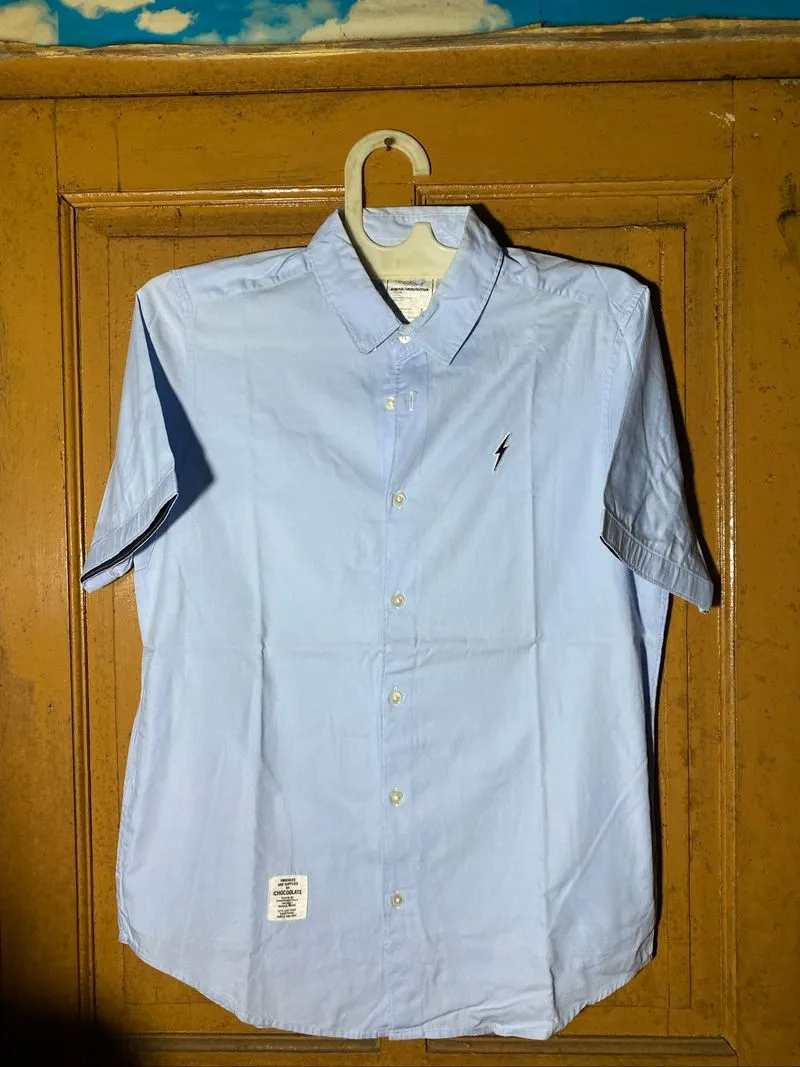 kemeja chocolate blue photo 1