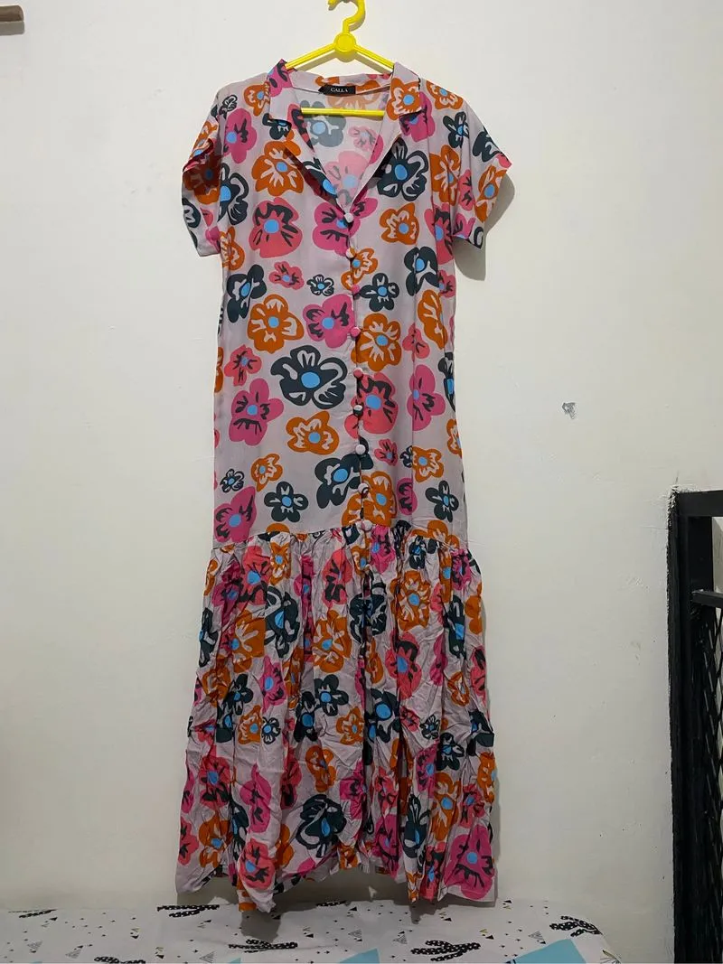 Calla The Label - Aniston Ruffle Dress Pink (NEW) photo 1