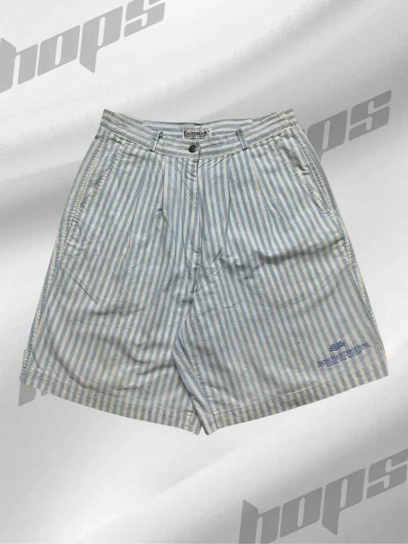 Plaid Short Stripe Blue White photo 1