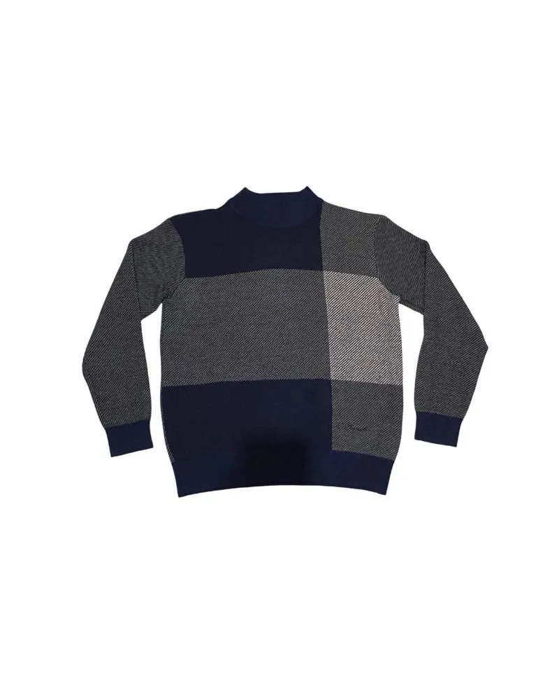 Crocodile Navy Knit Crewneck photo 1