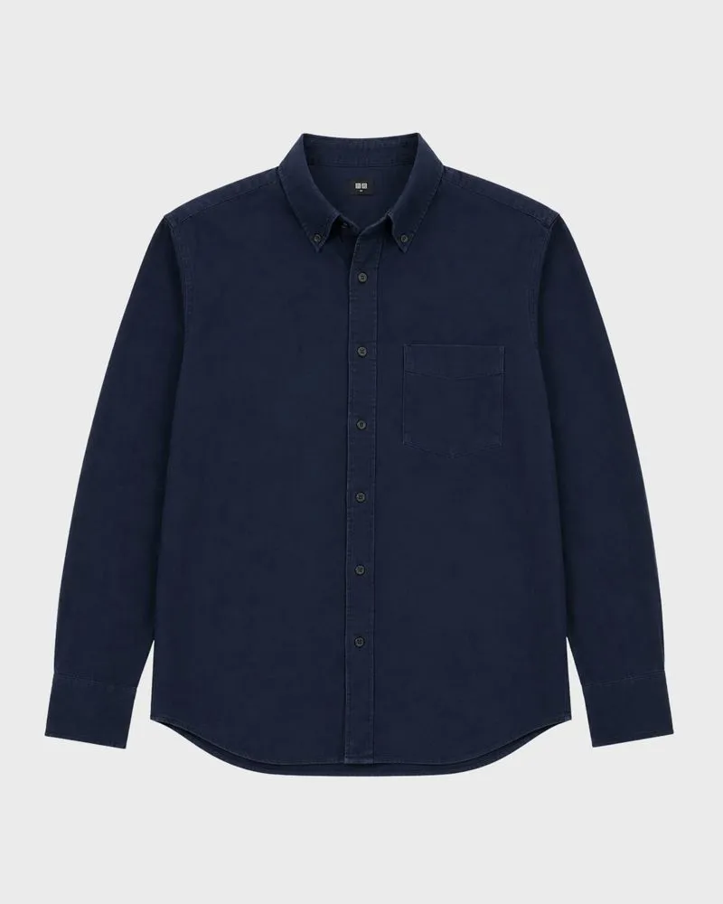 [M] Uniqlo Flannel Navy Shirt (KM-326) photo 1