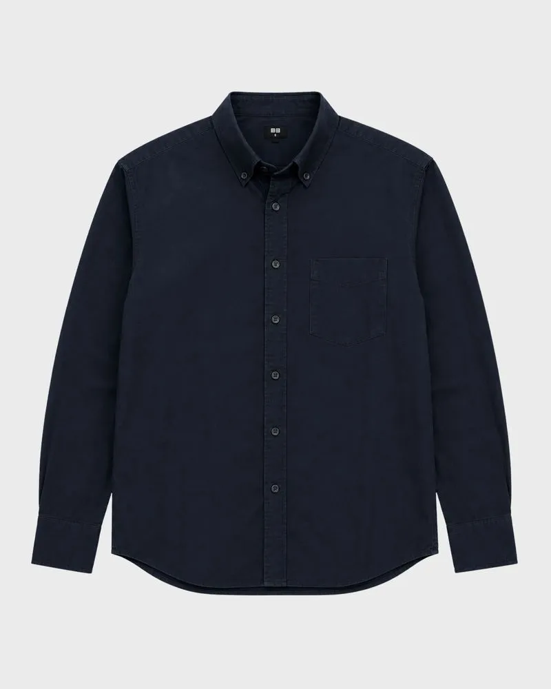 [M] Uniqlo Cotton Black Shirt (KM-325) photo 1