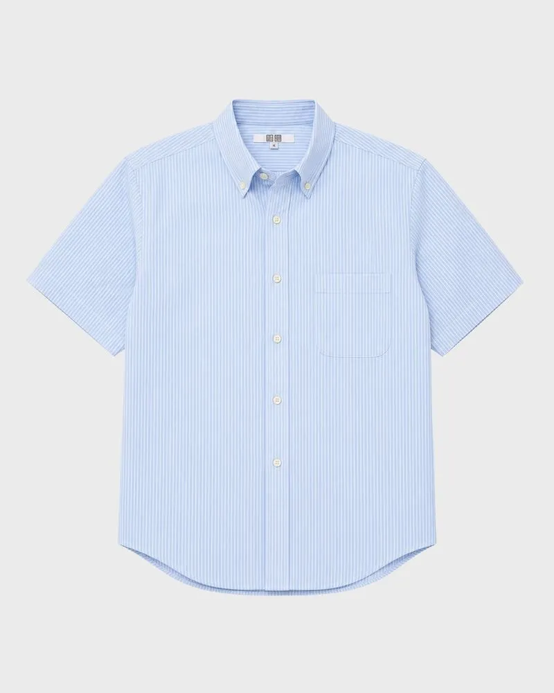 [L] Uniqlo Stripped Short Cotton Short Shirt (KM-328) photo 1