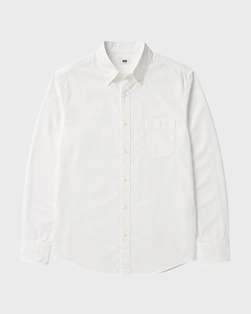 [L] Uniqlo oxford white shirt (KM-340) photo 1