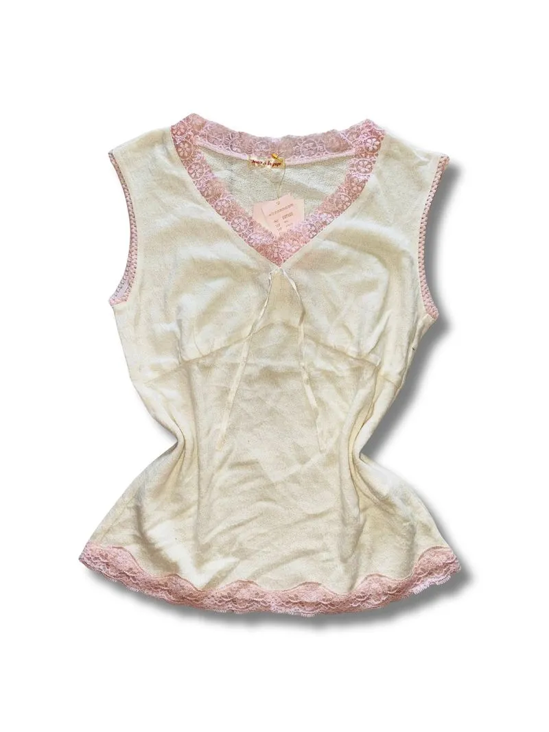 Knit lace trim camisole photo 1