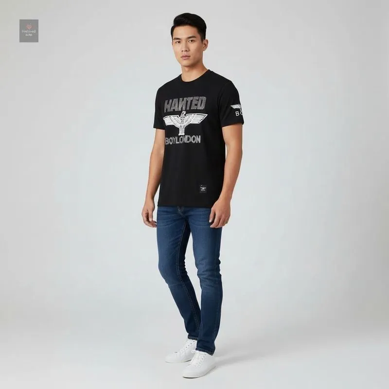 BOY London Wanted Kaos Hitam Size S Fulltage photo 1