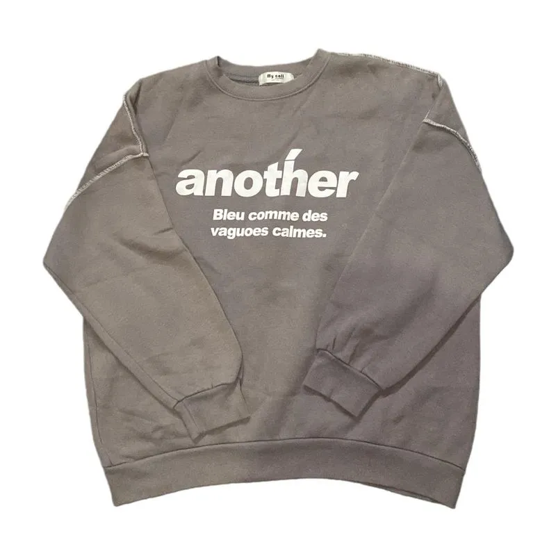 Streetwear Y2K Sweatshirt Wanita gray photo 1