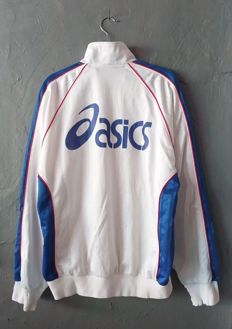 Asics Sportswear Windbreaker Pria white blue photo 1