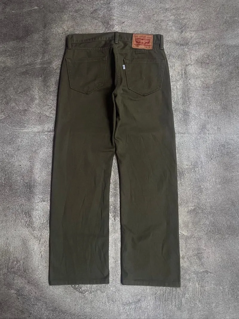 levi's 505 jeans olive green photo 1
