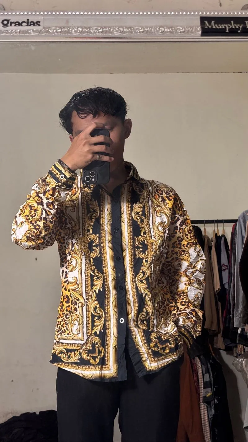 Kemeja vintage 90’s Baroque Leopard photo 1