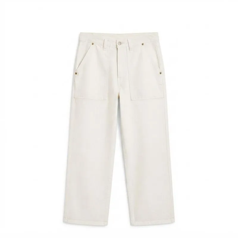 SIGNATURE Korean White Denim Fatigue Wide Leg Pants photo 1