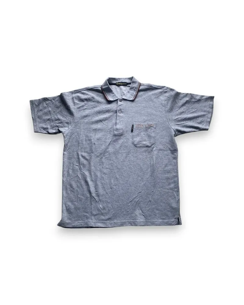 Kaos Kerah Gianni Valentino Pocket Casual Grey Poloshirt photo 1