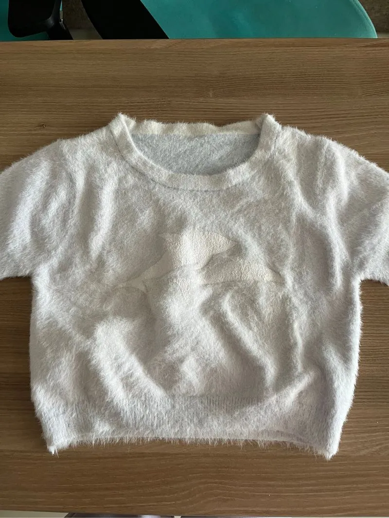 Croptop babyblue,dolphin photo 1