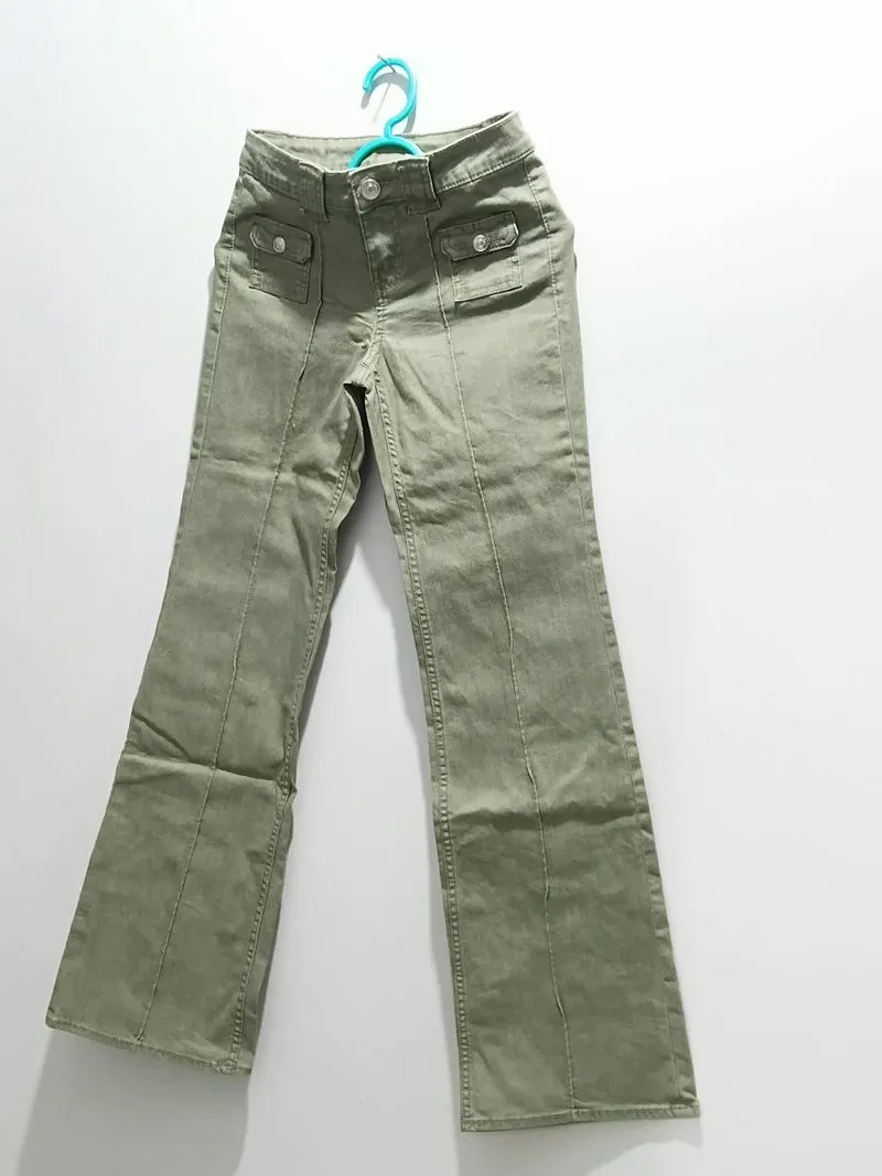 H&M DENIM GREEN PANTS photo 1