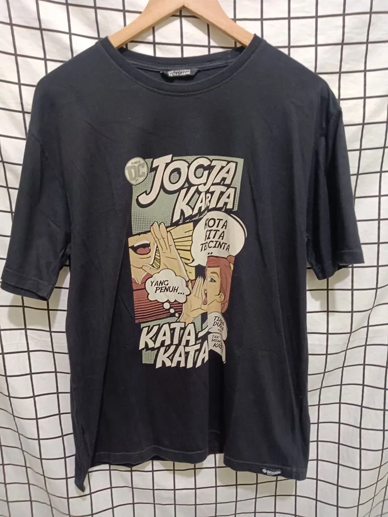 Kaos hitam pria motif JOGJA KARTA | size XL photo 1