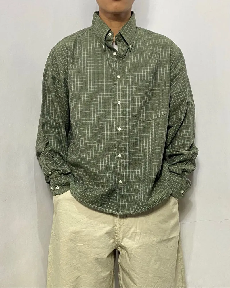 DOVER oxford Plaid boxy shirt photo 1