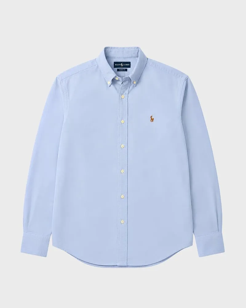 [S-M] Ralph Lauren Oxford Blue Light Shirt (KM-344) photo 1