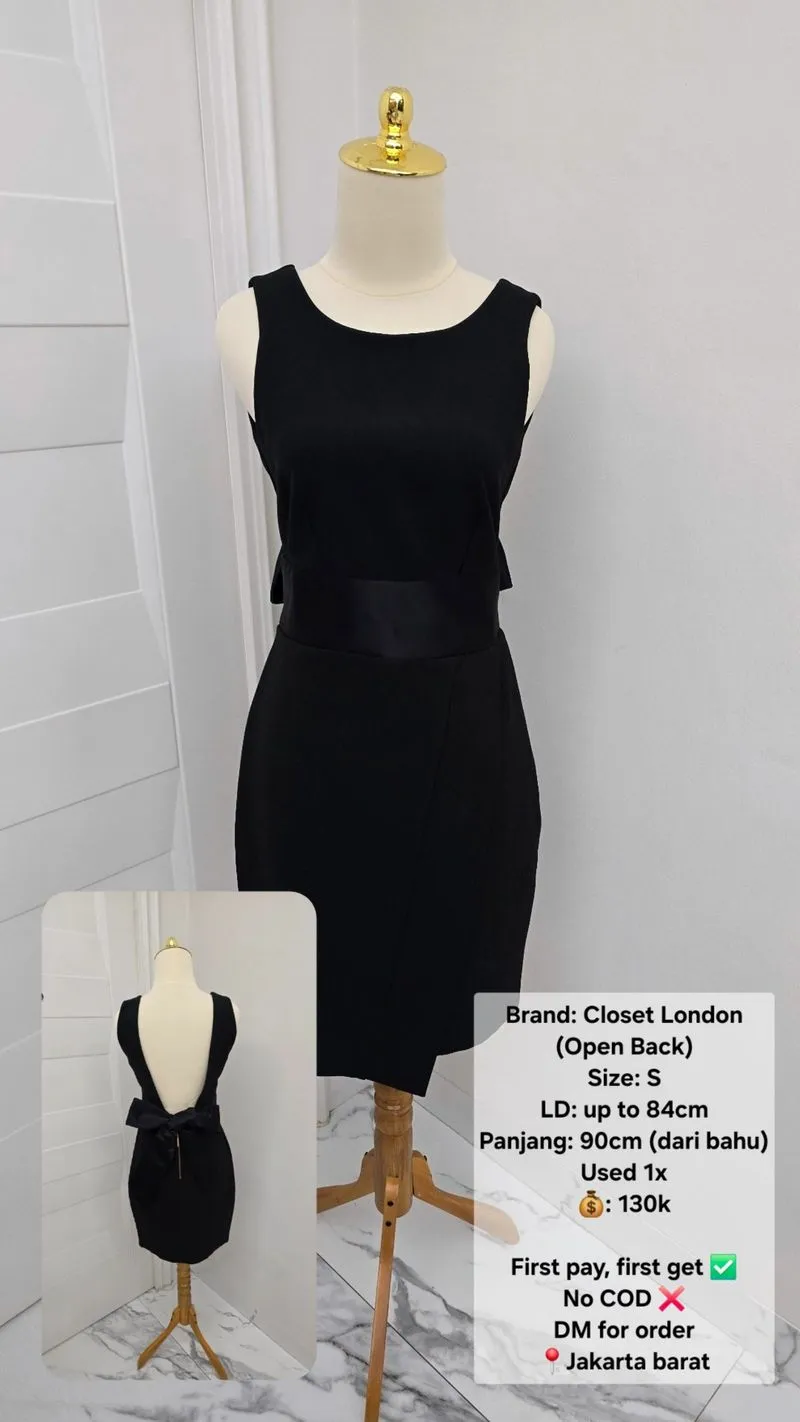 Dress Hitam (open back) photo 1