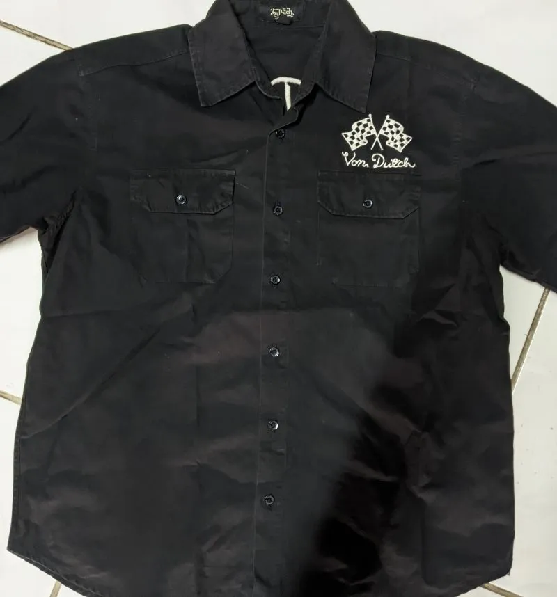 Von Dutch Streetwear Formal shirt Pria white black photo 1