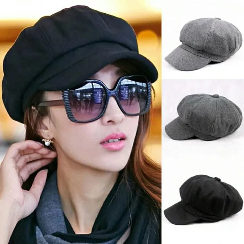 Vintage Casual Hat Wanita black photo 1